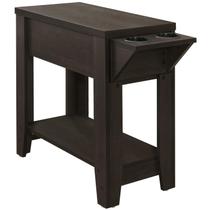 Accent Table Monarch Specialties Cappuccino Wood 24x24in
