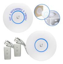 Access Point Ubiquiti Unifi U6+ Plus + Fonte Poe Kit C 2uni