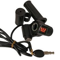 Acelerador Doinal Meia Torção 24V-72V com Display de Voltagem e Chave Acelerador Doinal Meia Torção 24V-72V com Display de Voltagem e Chave