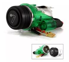 Acendedor Automotivo Tomada Carregador 12V Verde / Azul / Laranja / Vermelho Completo