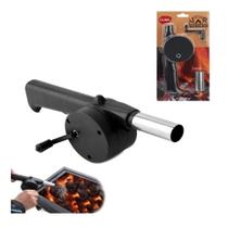 Acendedor de Carvão Manual Tipo Ventilador Lareira Churrasco