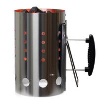 Acendedor de carvão tipo chaminé The Bincho Grill em aço inoxidável Acendedor de carvão tipo chaminé The Bincho Grill em aço inoxidável