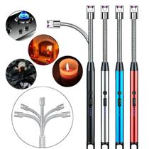 Acendedor De Fogão Isqueiro Eletrico Fogão Churrasqueira Vela Original Recarregavel USB