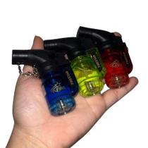 Acendedor Portátil Recarregável 2 Chamas Transparente FS-609 Firestar Kit 1 a 3 Acendedor Portátil Recarregável 2 Chamas Transparente FS-609 Firestar Kit 1 a 3