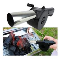 Acendedor Soprador Manual Para Carvão Churrasqueira Lareira