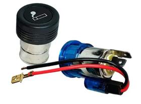 Acendedor tomada carregador de celular Automotivo cor azul 12v universal