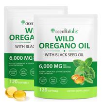 Acentiallabs Óleo de Orégano com Óleo de Semente Preta 6000mg Suplemento Natural Suporte Imunológico e Digestivo 240 Cápsulas Softgel Acentiallabs Óleo de Orégano com Óleo de Semente Preta 6000mg Suplemento Natural Suporte Imunológico e Digestivo 240 Cápsulas Softgel