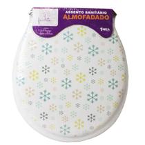 Acento Sanitário Almofadado Estampado Confortável Tampa de Privada Universal Assento Banheiro