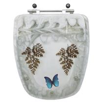 Acento Sanitário Poliester Monte Carlo Marmorizado Avenca com Borboleta para Vaso Deca Acento Sanitário Poliester Monte Carlo Marmorizado Avenca com Borboleta para Vaso Deca