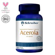 Acerola + Vit C 400Mg 60 Cápsulas Schraiber