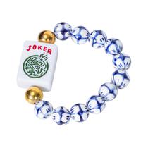 Acessório American Mahjong Jongyance azul/branco com Joker