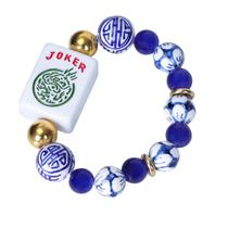 Acessório American Mahjong Jongyance Blue com azulejo Joker