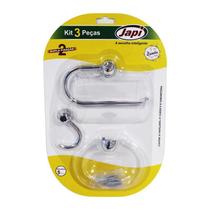Acessório Banheiro 3 Peças Cristal Japi Acessório Banheiro 3 Peças Cristal Japi