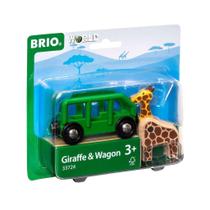 Acessório BRIO World - Girafa e Vagão para Trem de Brinquedo