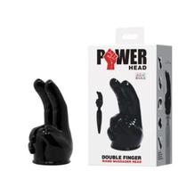 Acessório Cabeça para Vibrador estimulador Massageador Corporal no Formato de Mão 2 Dedos