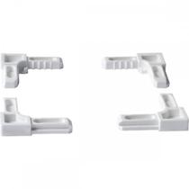 Acessorio Canto Para Perfil Tela Mosquiteira Decal 009 Branco Kit Com 4 Pecas Kit-009-Bco