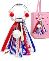 Acessório Charm Besunie Baseball Ribbon Tassel Bag