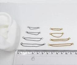 Acessório correntinha aço 2 fios para piercings e argolinhas Acessório correntinha aço 2 fios para piercings e argolinhas