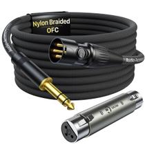 Acessório de áudio AA XLR macho para cabo 1/4 com adaptador XLR fêmea