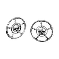 Acessório de áudio para motocicletas Kuryakyn Zombie Skull Speaker Grill Accents