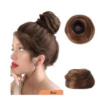 Acessório De Cabelo Em Miniatura Com Elástico Para Coque Bagunçado, Extensão Sintética Em Forma De