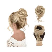 Acessório De Cabelo Feminino Em Coque Bagunçado, Sintético, Ondulado E Cacheado, Estilo Rabo De