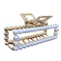 Acessório De Cabelo Piranha Feminina Com Pérolas Metal