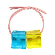 Acessório De Cosplay Para Meninas E Mulheres, Grampo De Cabelo Quadrado Azul E Amarelo Anime Bocchi