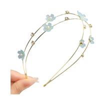 Acessório De Estilo Para Mulheres, Tiara De Metal Com Flor De Strass Em Duas Camadas Acessório De Estilo Para Mulheres, Tiara De Metal Com Flor De Strass Em Duas Camadas