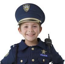 Acessório de fantasia azul Police Hat Dress Up America para crianças Acessório de fantasia azul Police Hat Dress Up America para crianças