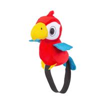 Acessório de fantasia de pirata de papagaio de pelúcia no ombro para crianças