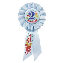 Acessório de festa azul Rosette Beistle My 2nd Birthday Acessório de festa azul Rosette Beistle My 2nd Birthday