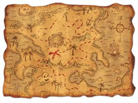 Acessório de festa Beistle Plastic Treasure Map (1 unidade)