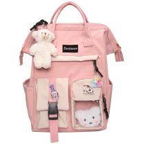 Acessório de mochila Clip Bear para meninas rosa impermeável