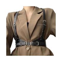Acessório De Moda Feminino: Colete Gótico Punk Ajustável De Couro PU Com Tachas Acessório De Moda Feminino: Colete Gótico Punk Ajustável De Couro PU Com Tachas