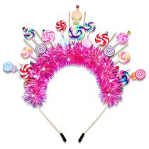 Acessório de Natal Candy Headband NVENF Pink Rhinestone Acessório de Natal Candy Headband NVENF Pink Rhinestone