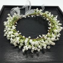 Acessório De Ornamento De Cabelo De Coroa De Flor De Tecido De Tiara De Casamento De Noiva