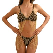 Acessório de peito de biquíni Body Chain Tassel para mulheres