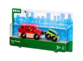 Acessório de trem de brinquedo de madeira BRIO World 33528 Truck de reboque confiável