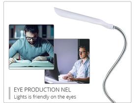 Acessório Decorativo Mesa Escritório Moderno Iluminação LED Branca Prática Corpo Curvável