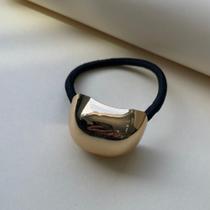 Acessório elástico de cabelo abaulado médio - Banhada em ouro 18k Acessório elástico de cabelo abaulado médio - Banhada em ouro 18k