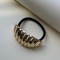 Acessório elástico de cabelo cuff vazado - Banhada em ouro 18k Acessório elástico de cabelo cuff vazado - Banhada em ouro 18k