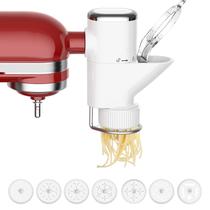 Acessório Gourmet para Massas para Batedeiras KitchenAid, Acessório para Massas com 7 Discos Intercambiáveis, Máquina de Massas HOZODO