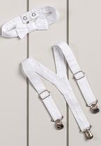 Acessório Menino Suspensório Branco Anjos Baby