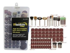 Acessorio micro retifica c/ 150 peças - TITANIUM