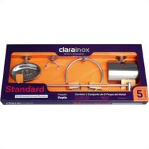 Acessorio P/Banheiro 5Pc Clarainox Cromado Acessorio P/Banheiro 5Pc Clarainox Cromado