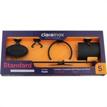 Acessorio P/Banheiro 5Pc Clarainox Preto Acessorio P/Banheiro 5Pc Clarainox Preto
