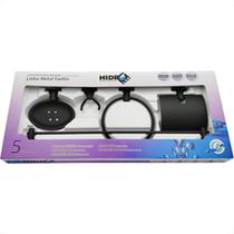 Acessorio P/Banheiro 5Pc Hidrolar Preto Acessorio P/Banheiro 5Pc Hidrolar Preto