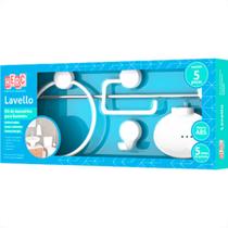 Acessorio P/Banheiro 5Pc Lavello Branco Herc Acessorio P/Banheiro 5Pc Lavello Branco Herc