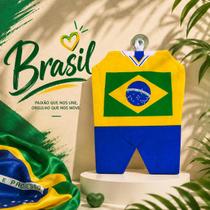 Acessório para Carro Automotivo Bandeira do Brasil Enfeite para Retrovisor com Design Exclusivo